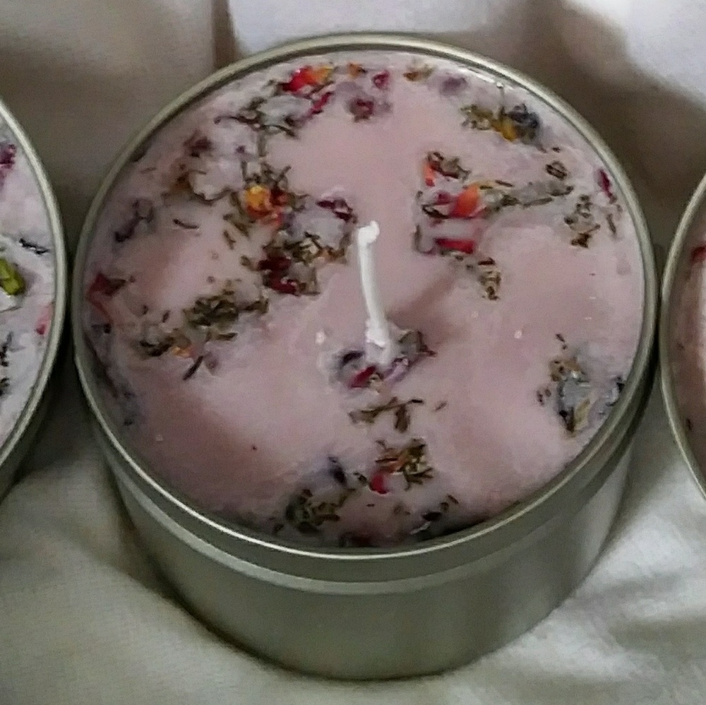 Love spell herbal candle
